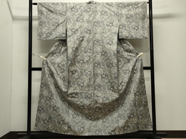 平和屋着物●本場大島紬　総絣　風景花文　正絹　逸品　CABK2120gh