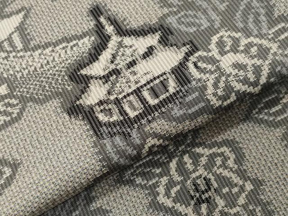 平和屋着物●本場大島紬　総絣　風景花文　正絹　逸品　CABK2120gh