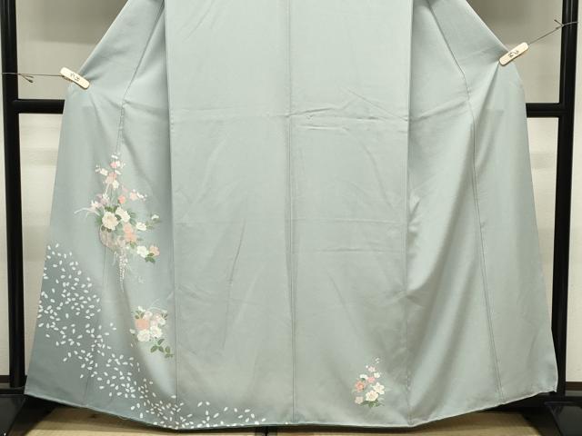 平和屋着物●訪問着　友禅　花籠文　暈し染め　正絹　逸品　未使用　CABK2121gh