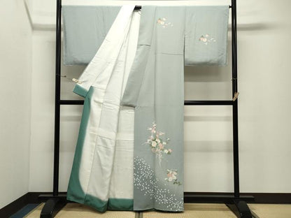 平和屋着物●訪問着　友禅　花籠文　暈し染め　正絹　逸品　未使用　CABK2121gh