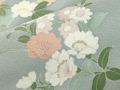平和屋着物●訪問着　友禅　花籠文　暈し染め　正絹　逸品　未使用　CABK2121gh