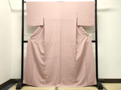 平和屋着物●上質な色無地　舞葉地紋　虹色　正絹　逸品　CABK2127gh
