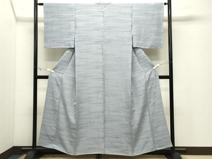 平和屋着物●創業460年・千總　色無地　横段地紋　秘色色　正絹　逸品　未使用　CABK2129gh
