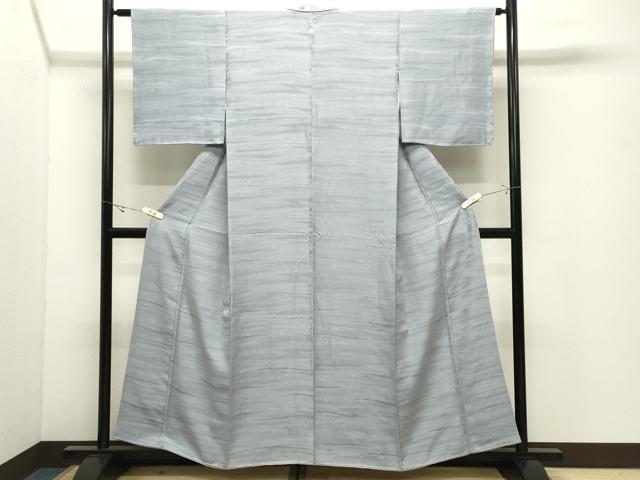 平和屋着物●創業460年・千總　色無地　横段地紋　秘色色　正絹　逸品　未使用　CABK2129gh