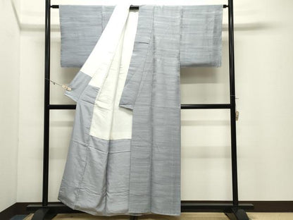 平和屋着物●創業460年・千總　色無地　横段地紋　秘色色　正絹　逸品　未使用　CABK2129gh