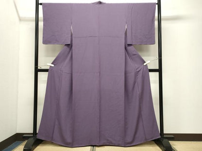 平和屋着物●上質な色無地　葡萄鼠色　正絹　逸品　未使用　CABK2131gh