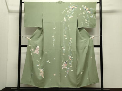 平和屋着物●訪問着　友禅　作家物　童子遊び　正絹　逸品　CABK2133gh