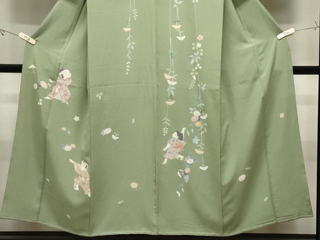 平和屋着物●訪問着　友禅　作家物　童子遊び　正絹　逸品　CABK2133gh