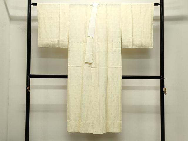 平和屋着物●長襦袢　無双仕立て　市松花地紋　女郎花色　正絹　逸品　CABK2134gh