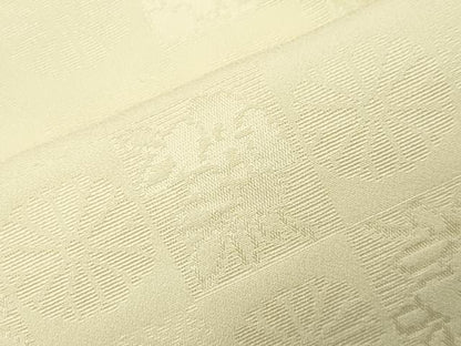 平和屋着物●長襦袢　無双仕立て　市松花地紋　女郎花色　正絹　逸品　CABK2134gh