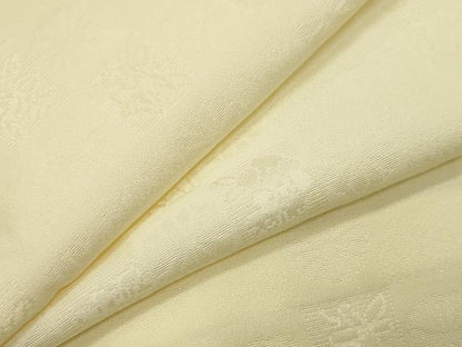 平和屋着物●長襦袢　無双仕立て　市松花地紋　女郎花色　正絹　逸品　CABK2134gh