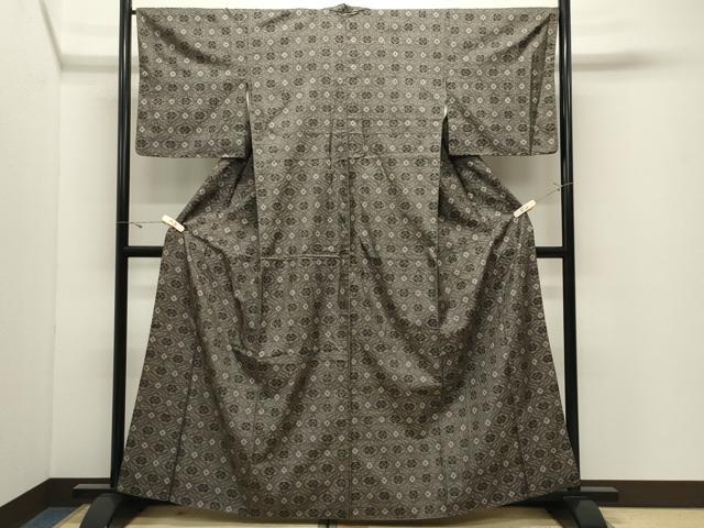平和屋着物●本場大島紬　龍郷絣　正絹　逸品　CABK2138gh