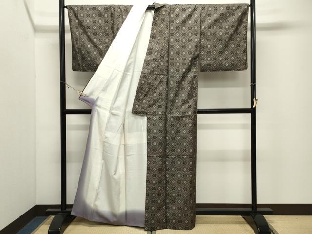 平和屋着物●本場大島紬　龍郷絣　正絹　逸品　CABK2138gh