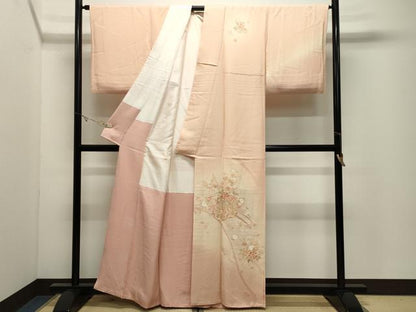 平和屋着物●中国三大刺繍　蘇州刺繍　総刺繍　訪問着　花車文　暈し染め　正絹　逸品　CABK2142gh