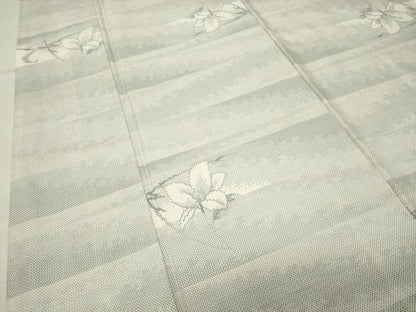 平和屋着物●本場大島紬　白大島　9マルキ　横段花文　正絹　逸品　CABK2147gh