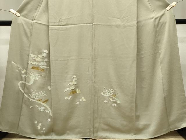 平和屋着物●訪問着　風景松竹梅文　金彩　正絹　逸品　CABK2149gh