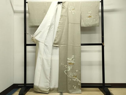 平和屋着物●訪問着　風景松竹梅文　金彩　正絹　逸品　CABK2149gh