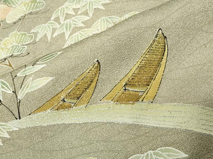 平和屋着物●訪問着　風景松竹梅文　金彩　正絹　逸品　CABK2149gh