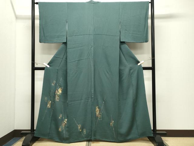 平和屋着物●訪問着　刺繍　短冊毬文　金銀彩　正絹　逸品　CABK2150gh