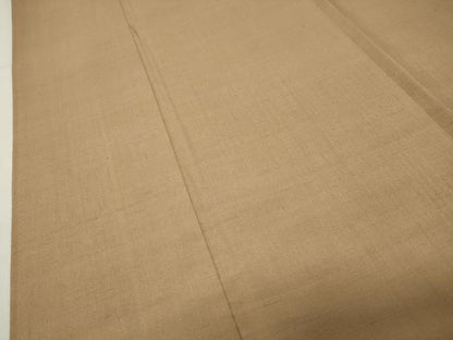 平和屋着物●結城紬　色無地　飴色　正絹　逸品　CABK2155gh