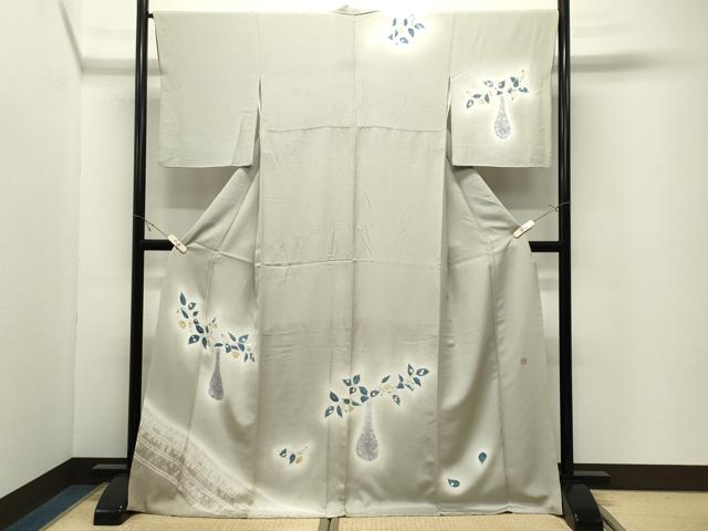 平和屋着物●染色作家　小倉淳史　訪問着　辻が花　絞り　暈し染め　ロング丈　正絹　逸品　CABK2157gh