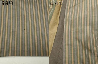 平和屋着物●訪問着　紬地　風景間道　ロング丈　正絹　逸品　CABK2158gh