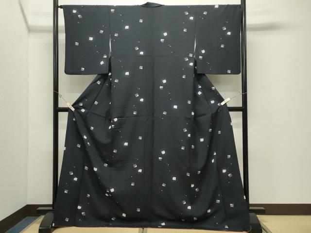 平和屋着物●上質な小紋　源氏香　ロング丈　正絹　逸品　CABK2159gh