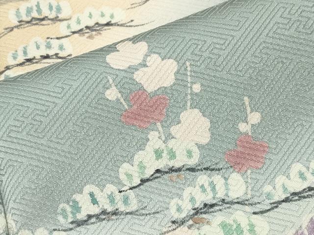 平和屋着物●訪問着　松梅文　暈し染め　正絹　逸品　CABK2163gh