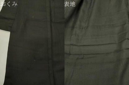 平和屋着物●男性　黒紋付　正絹　逸品　CABK2166gh