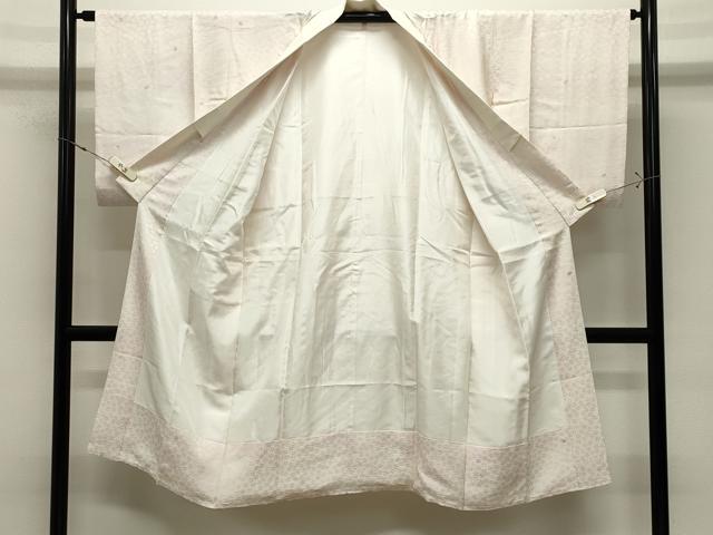 平和屋着物●長襦袢　袷　刺繍　雪輪色紙花文　暈し染め　金糸　正絹　逸品　CABK2167gh