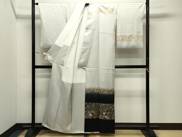 平和屋着物●訪問着　舞花文　暈し染め　金銀彩　正絹　逸品　CABK2168gh