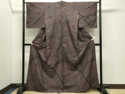 平和屋着物●本場染大島紬　訪問着　鳳凰更紗花唐草文　正絹　逸品　CABK2170gh