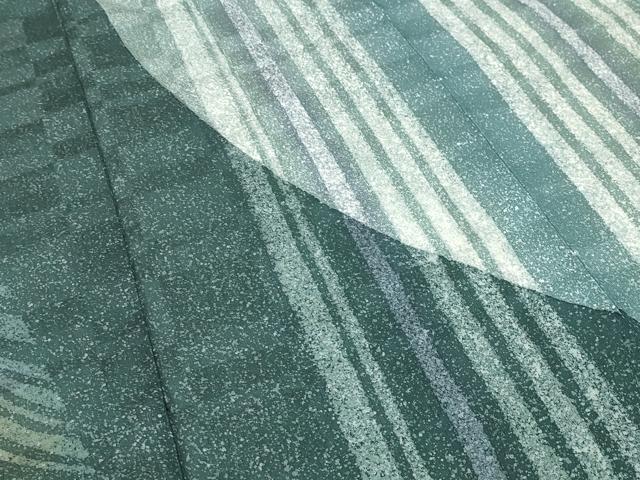 平和屋着物●訪問着　紬地　縞　正絹　逸品　CABK2171gh