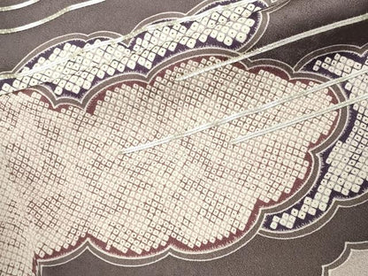 平和屋着物●訪問着　駒刺繍　雲重ね文　正絹　逸品　CABK2173gh