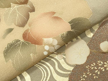 平和屋着物●豪華色留袖　流水松梅花文　金銀彩　正絹　逸品　CABK2174gh
