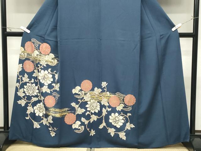 平和屋着物●訪問着　駒刺繍　更紗花唐草文　金銀彩　正絹　逸品　CABK2175gh