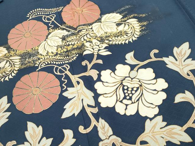 平和屋着物●訪問着　駒刺繍　更紗花唐草文　金銀彩　正絹　逸品　CABK2175gh