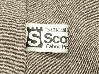 平和屋着物●上質な色無地　堅牢染　利久草木染　白橡色　証紙付き　正絹　逸品　未使用　CABK2176gh