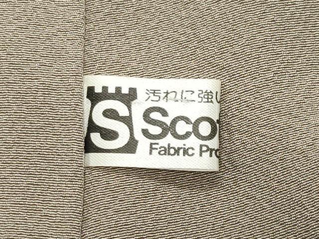 平和屋着物●上質な色無地　堅牢染　利久草木染　白橡色　証紙付き　正絹　逸品　未使用　CABK2176gh