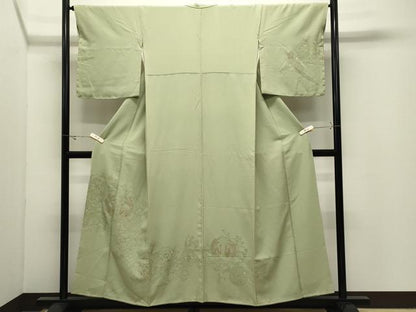 平和屋着物●中国三大刺繍　スワトウ刺繍　総刺繍　訪問着　鳳凰更紗花唐草文　正絹　逸品　CABK2181gh