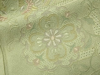平和屋着物●中国三大刺繍　スワトウ刺繍　総刺繍　訪問着　鳳凰更紗花唐草文　正絹　逸品　CABK2181gh