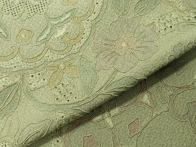 平和屋着物●中国三大刺繍　スワトウ刺繍　総刺繍　訪問着　鳳凰更紗花唐草文　正絹　逸品　CABK2181gh