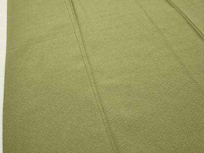 平和屋着物●上質な色無地　堅牢染　青朽葉色　反端付き　正絹　逸品　未使用　CABK2183gh
