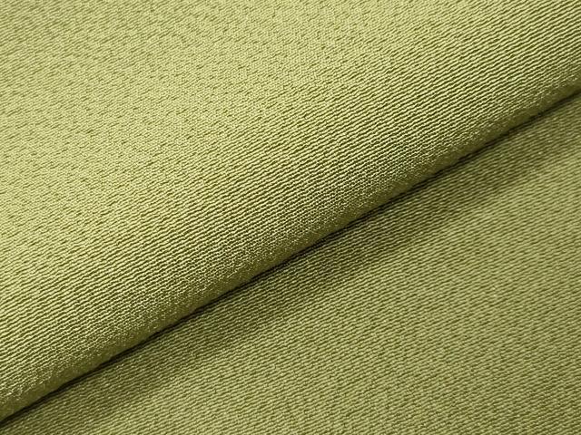 平和屋着物●上質な色無地　堅牢染　青朽葉色　反端付き　正絹　逸品　未使用　CABK2183gh