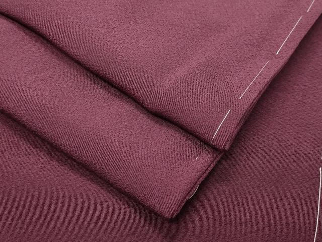 平和屋着物●上質な色無地　暗紅色　正絹　逸品　未使用　CABK2194gh