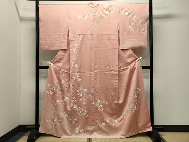 平和屋着物●訪問着　枝花文　金彩　やまと誂製　正絹　逸品　CABK2200gh