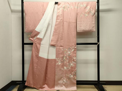 平和屋着物●訪問着　枝花文　金彩　やまと誂製　正絹　逸品　CABK2200gh