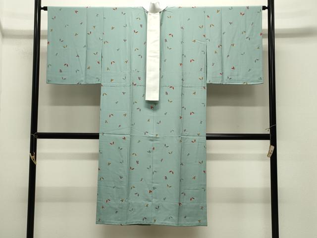 平和屋着物●長襦袢　無双仕立て　舞蝶文　半衿刺繍　正絹　逸品　CABK2210gh