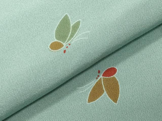 平和屋着物●長襦袢　無双仕立て　舞蝶文　半衿刺繍　正絹　逸品　CABK2210gh