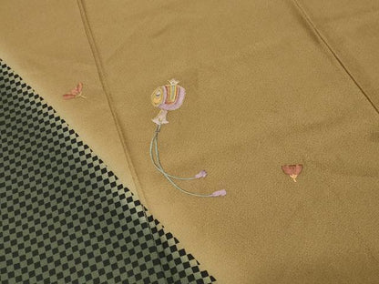 平和屋着物●訪問着　駒刺繍　打ち出の小槌　暈し染め　正絹　逸品　CABK2212gh